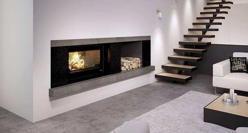 La cheminée en marbre gris exotique