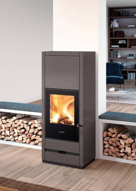 Le poêle à bois E928 M TERRA COTTA