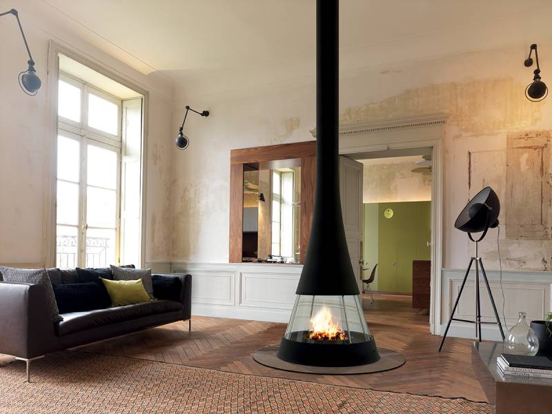 Cheminée Linéa 914 centrale fermée