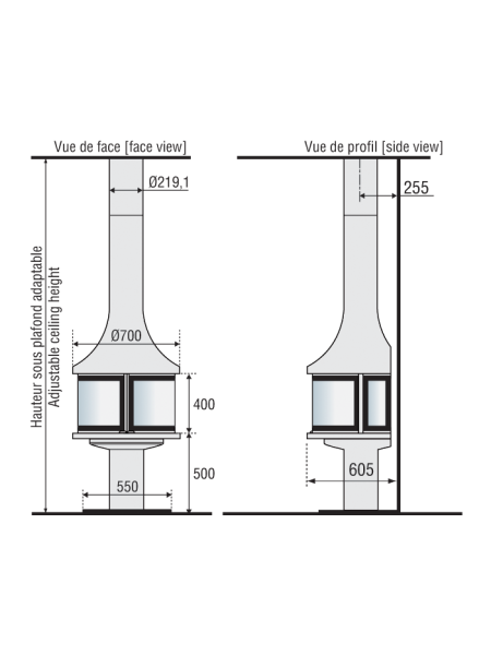 Léa 998 centrale fermée sur pied