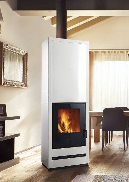 Le poêle à bois E928 H BLANC