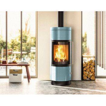 Poêle à bois Bleu